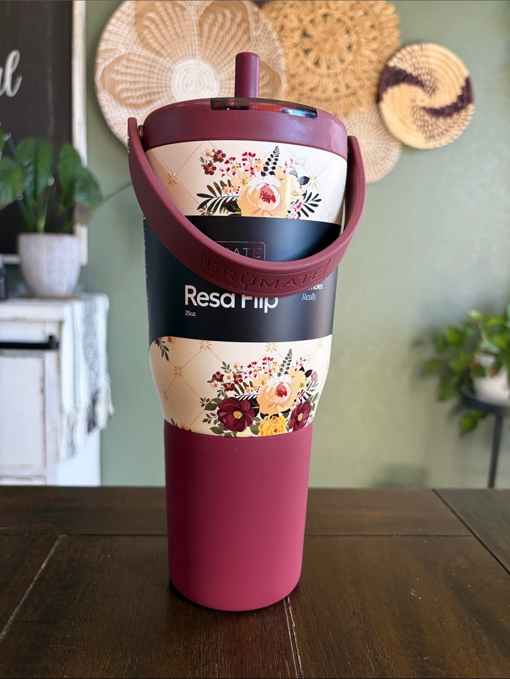 BruMate 35 fl oz Stainless Steel Resa Flip in Quilted Floral! New!